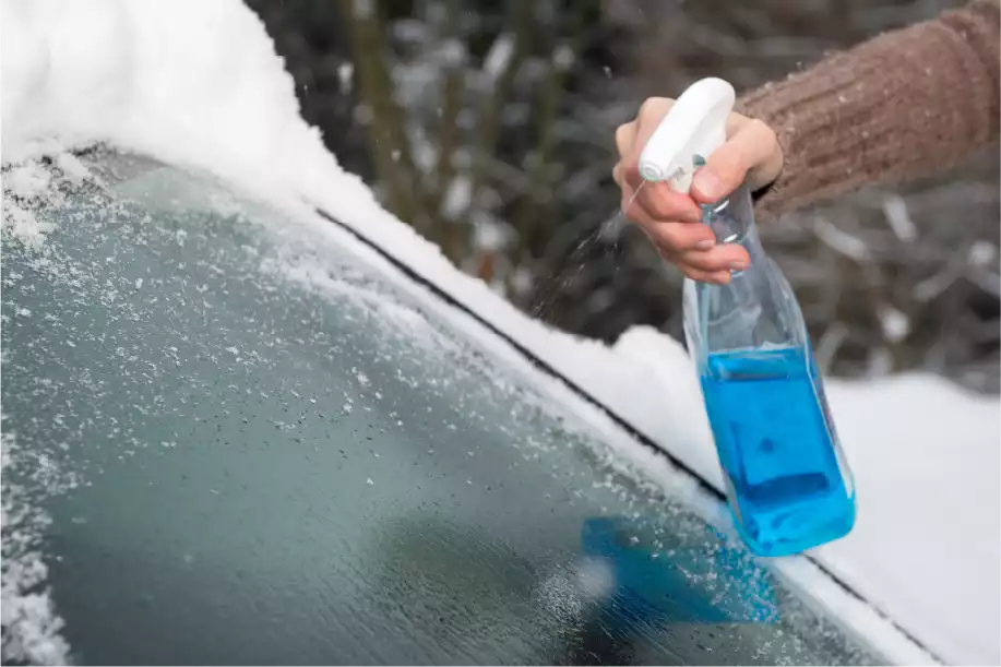 pulvérisation lotion pour dégivrer pare brise